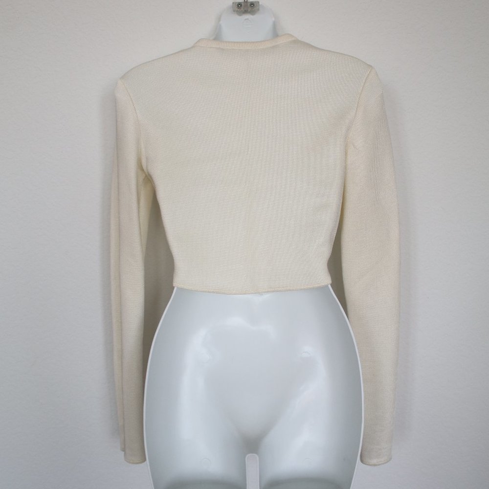 ZARA WOMAN CROP TOP Long Sleeves Shirt Casual Stretch Round Neck - XS - Picture 5 of 5
